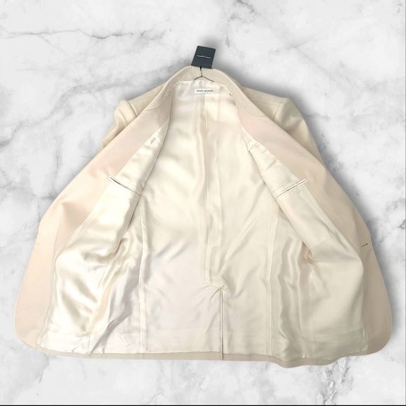 Saint Laurent Silk Twill Tuxedo Jacket - Picture 5 of 12